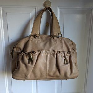 VINTAGE Donna Karan Collection Tan Leather Hudson Satchel